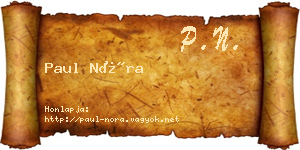 Paul Nóra névjegykártya